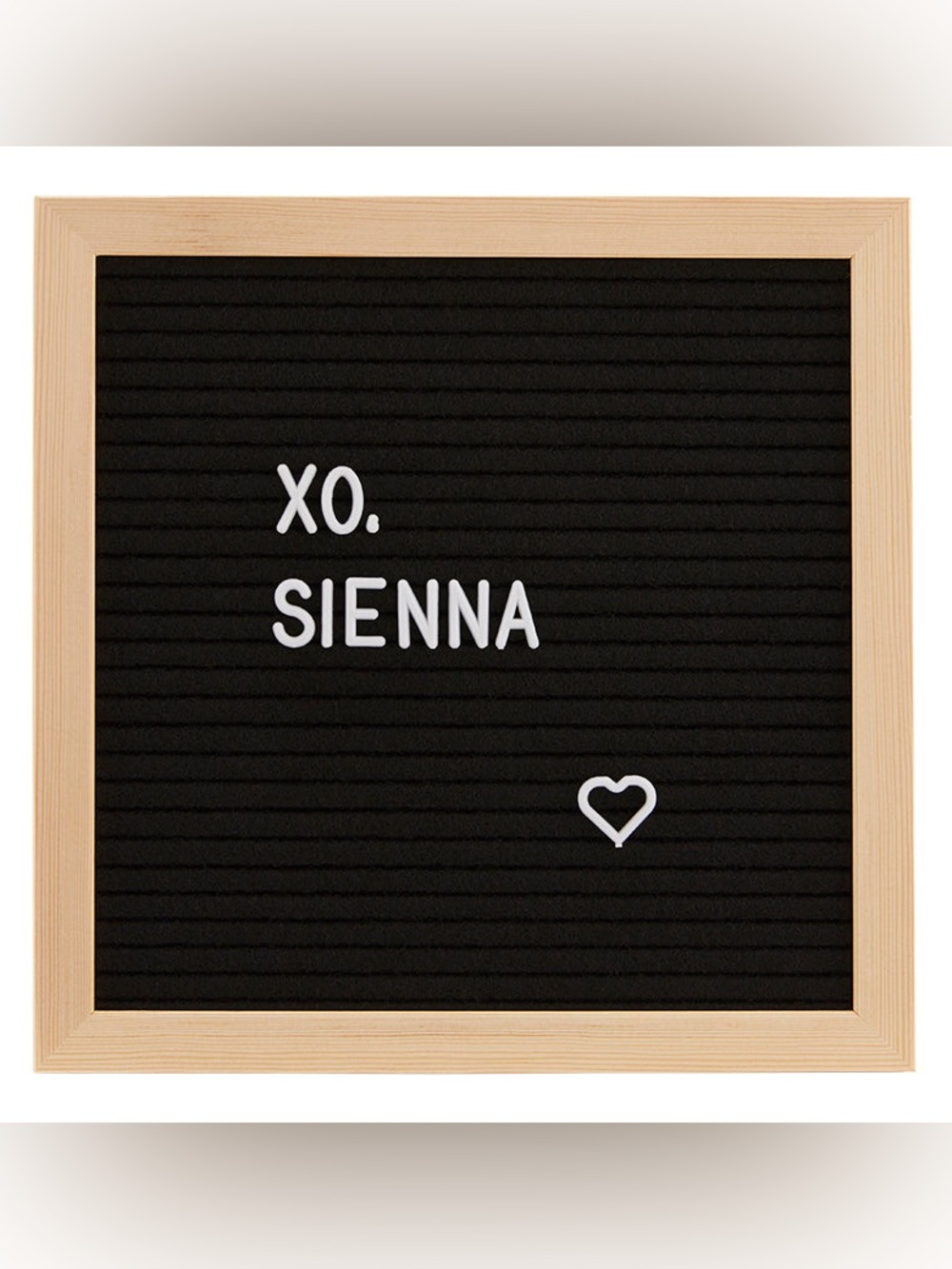 Xo, Sienna Keep Growing Black Felt Letter Board